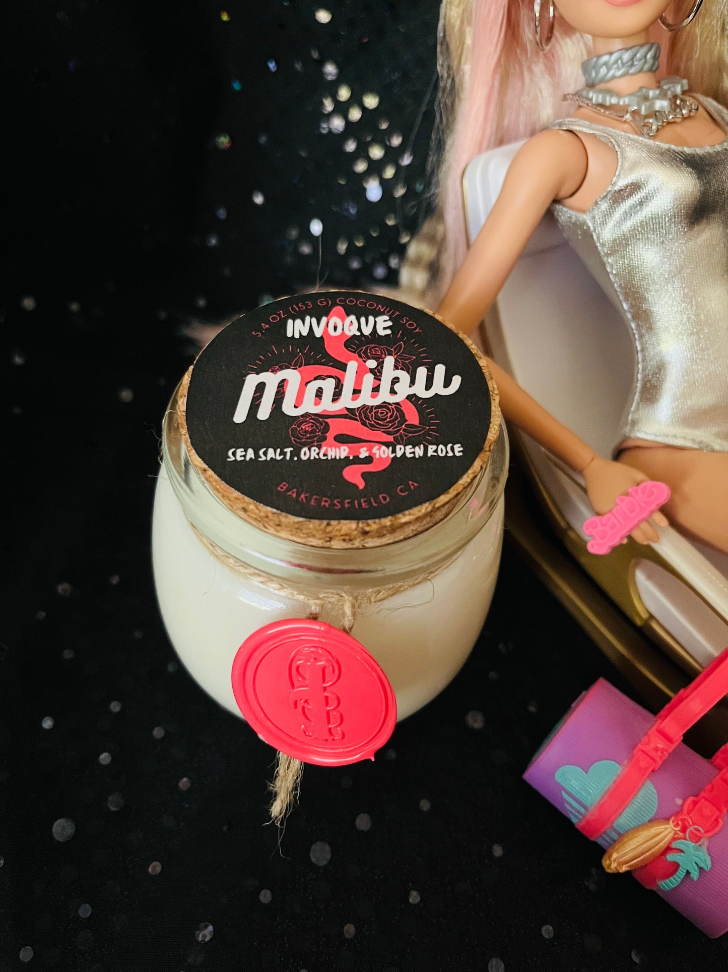 Malibu: Sea Salt, Orchid, & Golden Rose Scented Candle