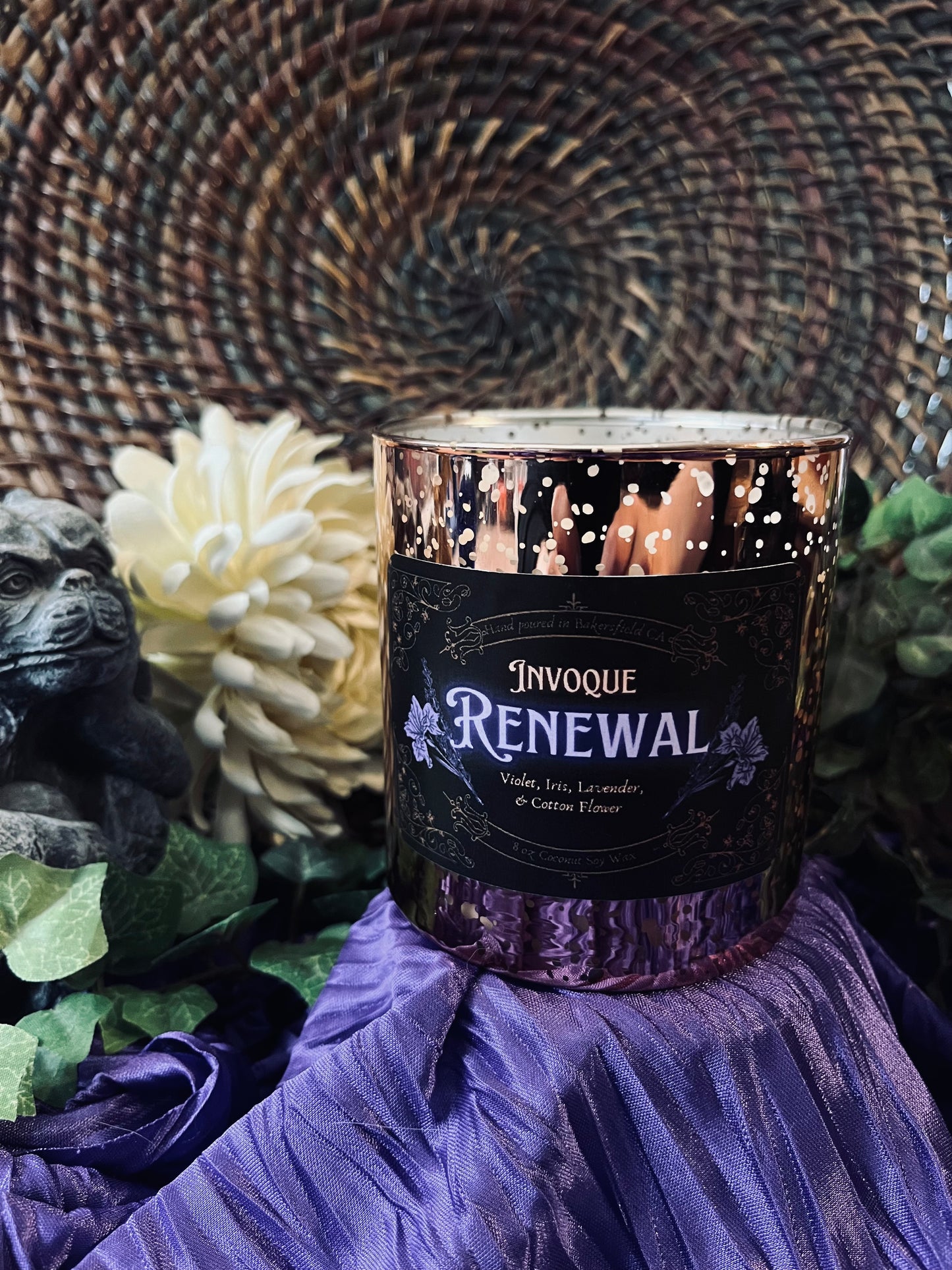 Renewal: Violet, Iris, Lavender, and Cotton Flower Deluxe Candle