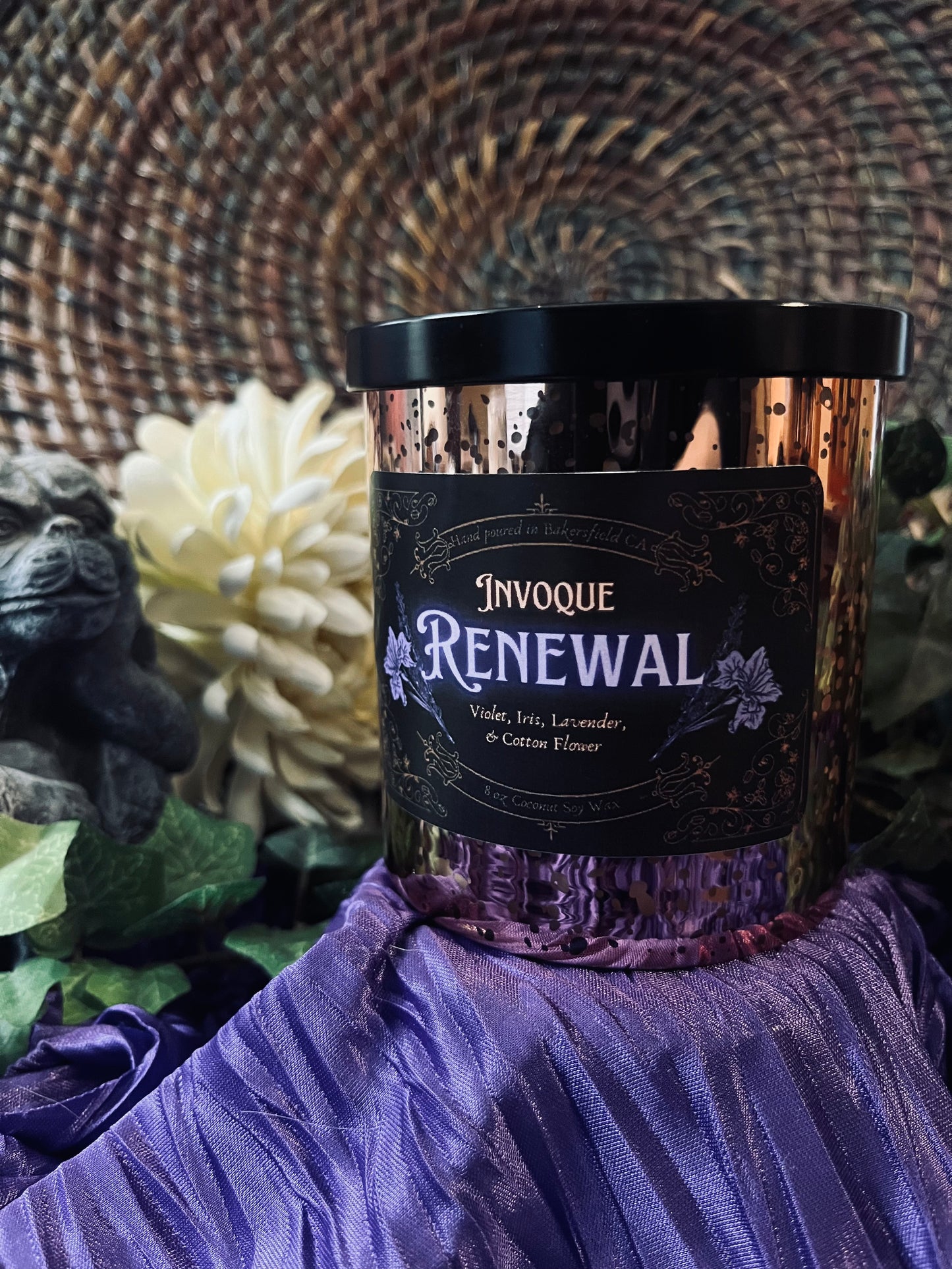 Renewal: Violet, Iris, Lavender, and Cotton Flower Deluxe Candle